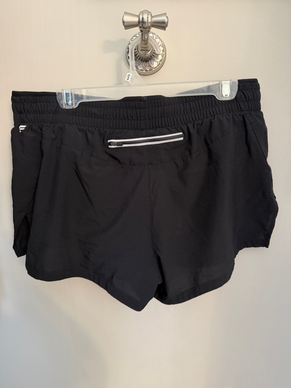 Fabletics Black Women's Athletic Shorts with Smocked Waist - Picture 3 of 4